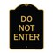 Signmission Designer Series Parking Lot Do Not Enter, Black & Gold Aluminum Sign, 18" x 24", BG-1824-23429 A-DES-BG-1824-23429 - alternate 1